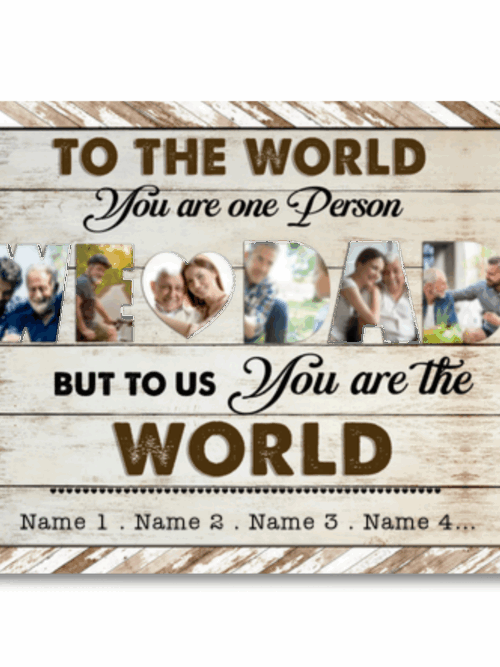 A Family's Love For Dad Personalized Photo Canvas Wall Art