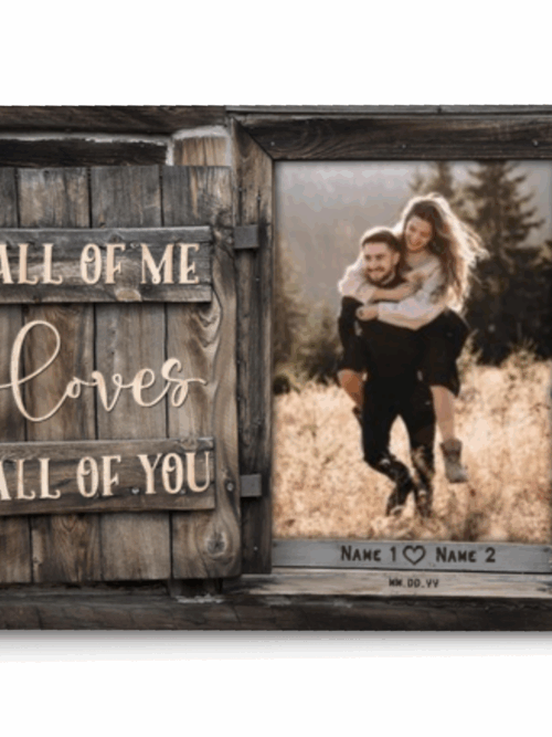 All of Me Canvas Print Personalized Wedding Gift for Couples