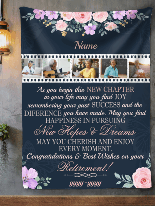 Good Custom Retirement Gift For Women Retirement Blanket Personalized