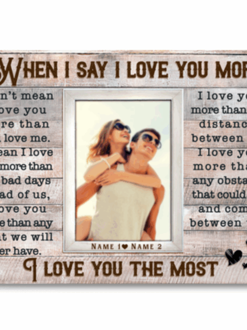 Loving Gift Photo For Couple Custom Poem On Canvas