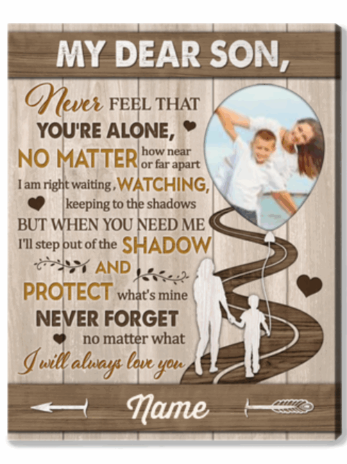 Personalized Son Gift From Mom Custom Gift For Son Canvas Print