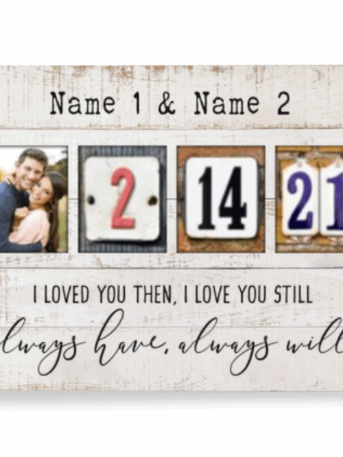Sentimental Couple Gift Personalized Canvas Print for Couple
