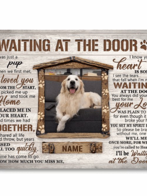 Unique Pet Memorial Gifts Sayings For Loss Of Pet Dog Lover Gifts Waiting at the door Ohcanvas