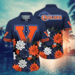 Virginia Cavaliers NCAA3 Flower Hawaii Shirt And Tshirt For Fans, Summer Football Shirts NA49704