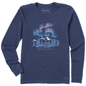 Women's Aurora Borealis Cabin Long Sleeve Crusher Tee