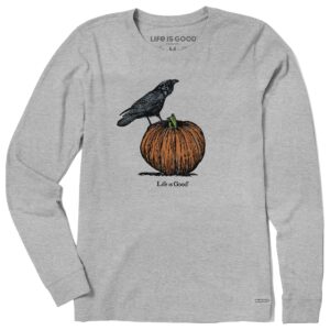 Women's Antique Raven & Pumpkin Long Sleeve Crusher Tee