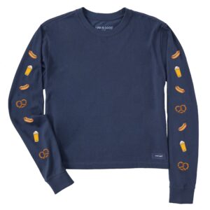 Women's Ballpark Snacks Long Sleeve Crusher Boxy Tee