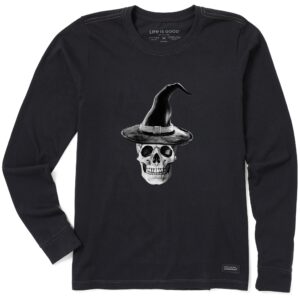 Women's Antique Skull Witch Long Sleeve Crusher Tee