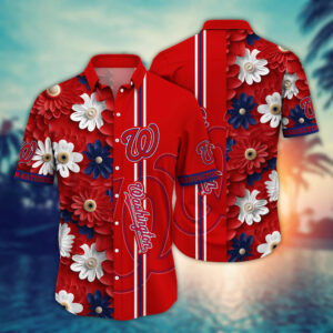 Washington Nationals Summer Flower Hawaii Shirts