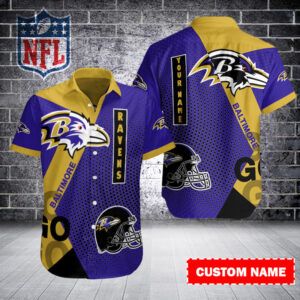 Baltimore Ravens Personalized Button Shirt BB644