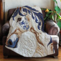 Charming Blue Horse XR0808022CL Quilt
