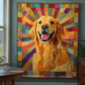 Rainbow Golden Retriever XR0310006CL Quilt