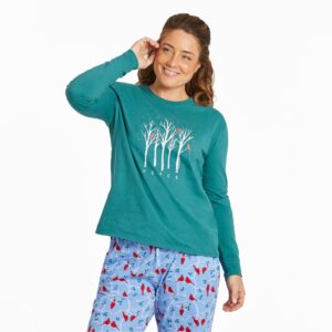 Women's Long Sleeve Crusher Tee, Long Sleeve Swearter 66