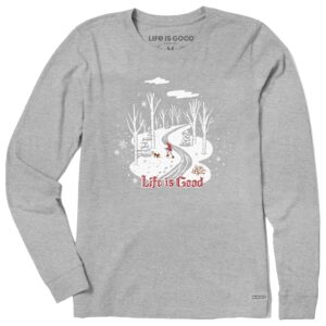 Women's Long Sleeve Crusher Tee, Long Sleeve Swearter 01