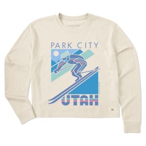Women's Long Sleeve Crusher Tee, Long Sleeve Swearter 18