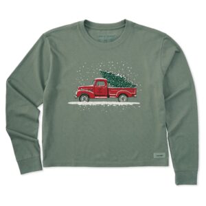 Women's Long Sleeve Crusher Tee, Long Sleeve Swearter 08