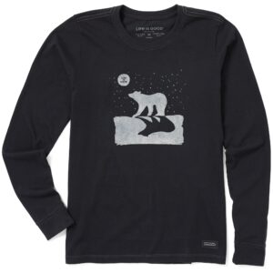 Women's Long Sleeve Crusher Tee, Long Sleeve Swearter 100