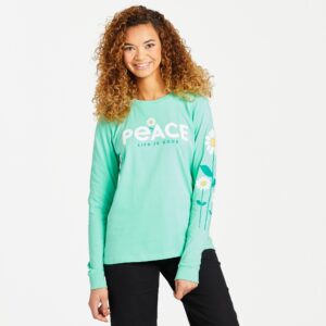 Women's Long Sleeve Crusher Tee, Long Sleeve Swearter 34