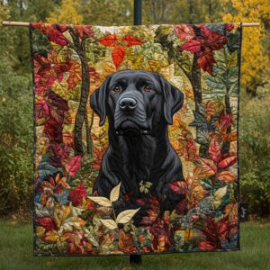 Jolly French Bulldog Quilted Blanket
