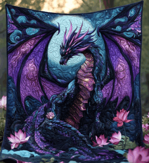 Mystic Flame Quilted Blanket