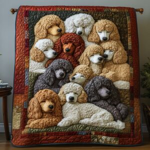 Pomeranian Fluff Quilted Blanket