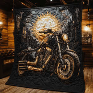 Motorcycle VA110637 Quilted Blanket