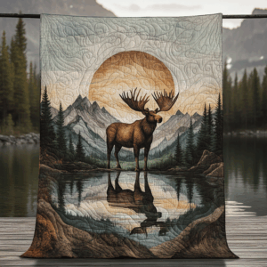 Moose VA110688 Quilted Blanket