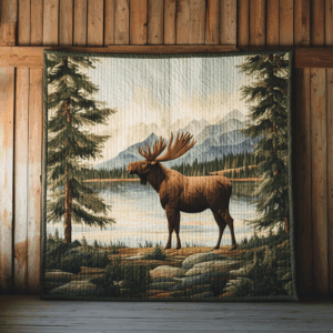 Moose VA110697 Quilted Blanket