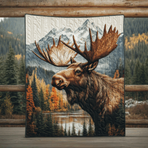 Moose VA110687 Quilted Blanket