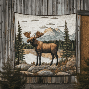 Moose VA110691 Quilted Blanket