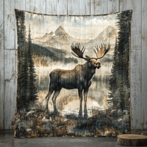 Moose VA110689 Quilted Blanket
