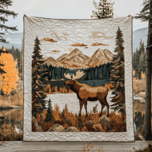 Moose VA110696 Quilted Blanket