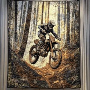 Motorcycle VA110642 Quilted Blanket