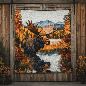 Moose VA110685 Quilted Blanket
