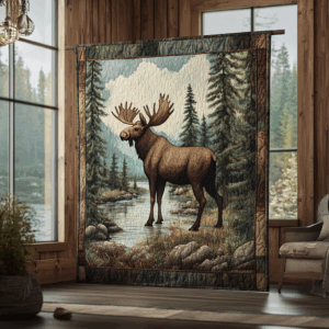 Moose VA110693 Quilted Blanket