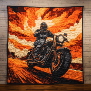 Motorcycle VA110638 Quilted Blanket