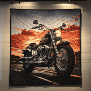 Motorcycle VA110639 Quilted Blanket