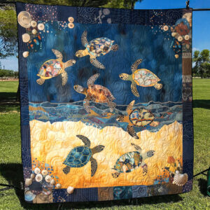 Sea Turtle Bay Quilted Blanket