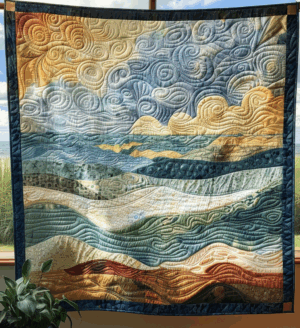 Seafoam Serenity Quilted Blanket