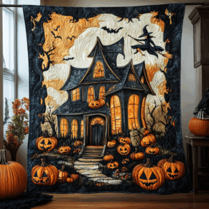 Spooky Harvest Quilted Blanket