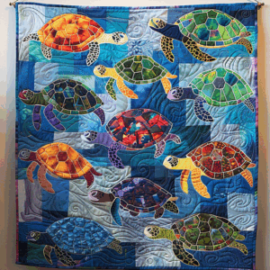 Turtle Tide Quilted Blanket