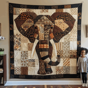 Winter Retriever Quilted Blanket