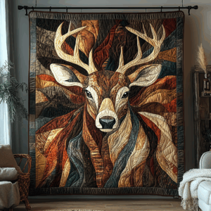 Woodland Harmony Elephant Quilted Blanket